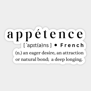 Appetence Sticker